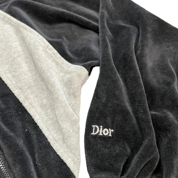 Christian Dior Monsieur Black Vintage Velvet Full Zip Sweater L - Picture 2 of 7